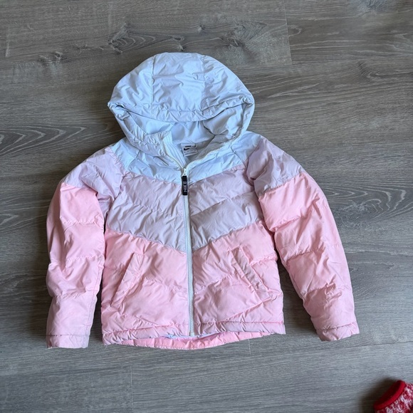 Nike Pink and White Kids‎ Puffer Jacket - Picture 2 of 7
